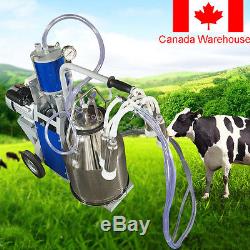 CA Electric Milking Machine Farm Cow Bucket Vacuum Piston Pump 1440rmp/m 110V