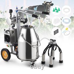 CREWORKS 25L Electric Milking Machine Farm Cow Milk Machine 304 Stainless Steel