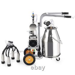 CREWORKS 25L Electric Milking Machine Farm Cow Milk Machine 304 Stainless Steel