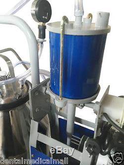 Canada 2-5 Days Delivery Cow Milking Machine +Vacuum Pump Milker+25L Bucket Tank