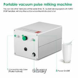 Cow Goat Milking Machine Pulsation Vacuum Pump Milker Automatic Livestock