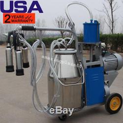 Cow Milker Electric Piston Milking Machine For Cows Farm Bucket Warranty & USPS