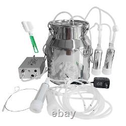 Cow Milker Machine 14L Adjustable Pulsating Vacuum Pump Automatic Stainless