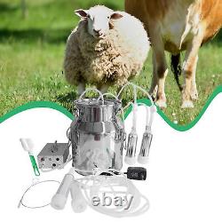 Cow Milker Machine 14L Adjustable Pulsating Vacuum Pump Automatic Stainless