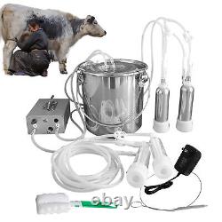 Cow Milker Machine 5L Adjustable Pulsating Vacuum Pump Automatic stunning