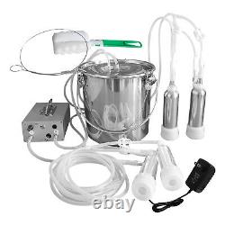 Cow Milker Machine 5L Adjustable Pulsating Vacuum Pump Automatic stunning