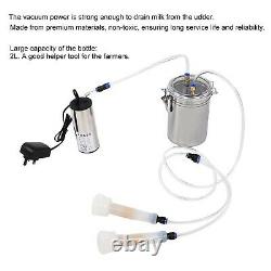 Cow Milking Machine 2L Electric Milking Machine Portable Stainless Steel Catt