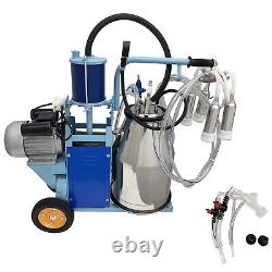 Cow and Goat Piston Milking Machine 110V 25L Electric Mobile Milking Machine