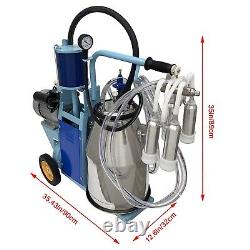 Cow and Goat Piston Milking Machine 110V 25L Electric Mobile Milking Machine