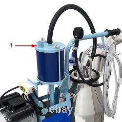 Cow and Goat Piston Milking Machine 110V 25L Electric Mobile Milking Machine