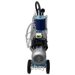 Cow and Goat Piston Milking Machine 110V 25L Electric Mobile Milking Machine