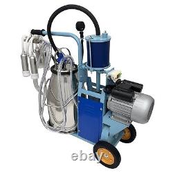 Cow and Goat Piston Milking Machine 110V 25L Electric Mobile Milking Machine