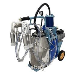 Cow and Goat Piston Milking Machine 110V 25L Electric Mobile Milking Machine