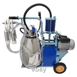 Cow and Goat Piston Milking Machine 110V 25L Electric Mobile Milking Machine