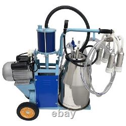 Cow and Goat Piston Milking Machine 110V 25L Electric Mobile Milking Machine