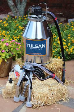 Cow milker stainless steel bucket for fixed system 30 L By Tulsan