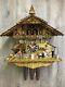 Cuckoo Clock Black Forest House With Moving Cow Milker And Turnin. Ho 8656t New