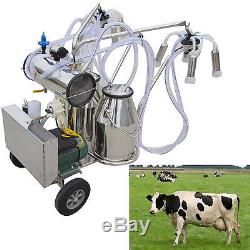 Double Tank Milker Electric Vacuum Pump Milking Machine For Cows Farm milk tool