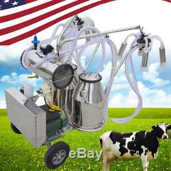 Durable Double Tank Milker Electric Milking Machine Milker Vacuum Pump For Cows