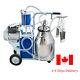 Electric 25l Milking Machine For Farm Cow+ Bucket Vacuum Piston Pump Ca Stock