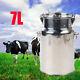 Electric Cow Milking Machine 7 Liter Stainless Steel Bottle Farm Milker Kit 110v