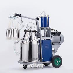 Electric Cow Milking Machine Milker with 25L Bucket & Piston Pump