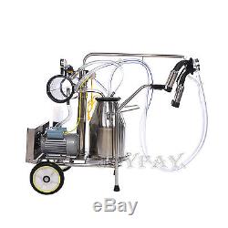 Electric Cow Milking Machine Vacuum Pump One Bucket Milker 50 Kpa 0.75 KW