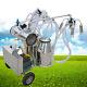 Electric Double Tank Milking Machine Bucket For Cow Farm Vacuum Pump Us Seller