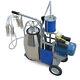 Electric Milker Milking Machine 25l For Goats Cows + Bucket 2 Plug 12 Cows/hour