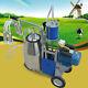 Electric Milker Milking Machine 25l Vacuum Pump For Goats Cows With Bucket 2 Plug