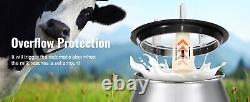 Electric Milking Machine 10 Cows 6.6 Gal /25L/304 Stainless Steel + Cups & Tubes