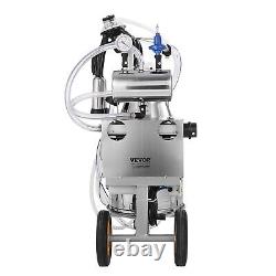 Electric Milking Machine 10 Cows 6.6 Gal /25L/304 Stainless Steel + Cups & Tubes