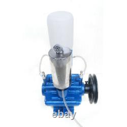 Electric Milking Machine Cow Milker Portable Vacuum Pump Bucket withBelt pulley