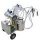 Electric Milking Machine Double Tank Bucket Milker Cow Farm Vacuum Pump 110v