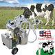 Electric Milking Machine Double Tank Bucket Milker Vacuum Pump Cow Farm Milk Usa