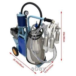 Electric Milking Machine Electric 25L Cow Goat Piston Farm Milker Machine 110V