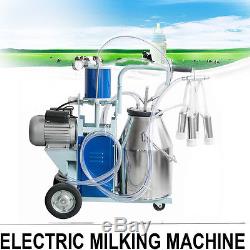 Electric Milking Machine Farm Cows Use WithBucket Vacuum Piston Pump 1440rmp/min