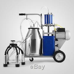 Electric Milking Machine Farm Cows WithBucket 25L 550W Milker 304 Stainless Steel
