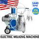 Electric Milking Machine For Farm Cow Cattle Bucket Ss Vacuum Piston Pump Wheel