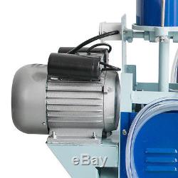 Electric Milking Machine For Farm Cow Cattle Bucket SS Vacuum Piston Pump Wheel