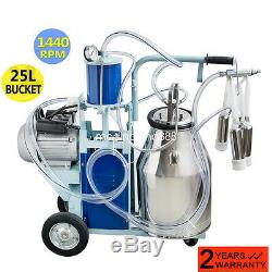 Electric Milking Machine For Farm Cow With Bucket Vacuum Piston Pump Canada Seller