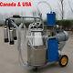 Electric Milking Machine For Farm Cows 25l Bucket Vacuum Piston Pump 25 Days