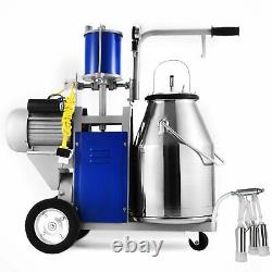 Electric Milking Machine For Farm Cows With304 Stainless Steel Bucket Cow Milker
