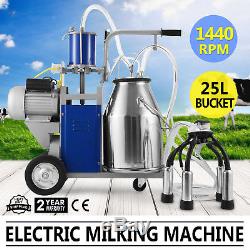 Electric Milking Machine For Farm Cows WithBucket Adjustable 12Cows/hour Milker
