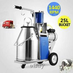 Electric Milking Machine For Farm Cows WithBucket Adjustable Pioton 25L 1440RPM US