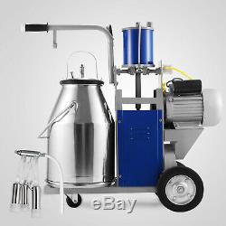 Electric Milking Machine For Farm Cows WithBucket Pioton 0.04-0.05Mpa 10-12 Cows