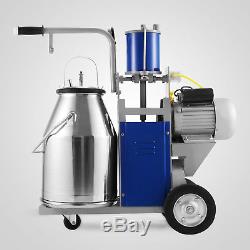 Electric Milking Machine For Farm Cows WithBucket Vacuum Pump Milker 25L 1440RPM
