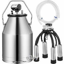 Electric Milking Machine For Farm cows 25L Bucket Easy to manoeuvre Stainless US
