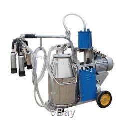 Electric Milking Machine For cows +25L Bucket Stainless Automatic Vacuum Pump