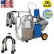 Electric Milking Machine For Cows Bucket Stainless Steel Automatic Vacuum Pump